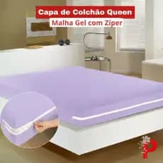 Capa de Colchão QueenTecido Malha Gel com Zíper