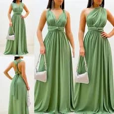 Vestido para casamento convidada civil Feminino Longo Elegante de Festa Formatura Madrinha plus size