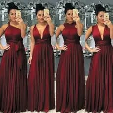 Vestido De Festa Feminino Longo Roupa Convidado de casamento Formatura Batizado Elegante Confortável plus size