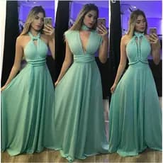 Vestido Longo Feminino festa fim de ano natal multiformas 40% De Desconto branco vermelho plus size