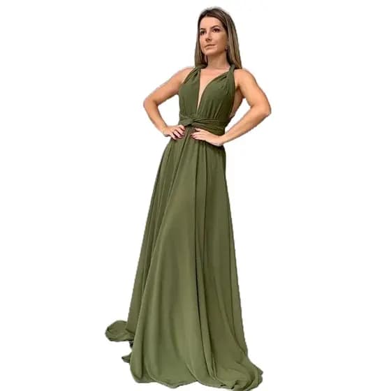 Wistlefashion Vestido De Festa Longo MultiFormas Madrinhas Casamento Festas Cores oferta relampago