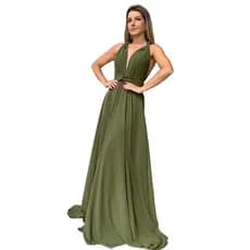 Wistlefashion Vestido De Festa Longo MultiFormas Madrinhas Casamento Festas Cores oferta relampago