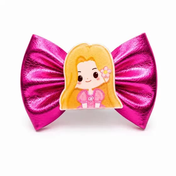 Laço Infantil Temático Princesas  Bico de Pato | Laço de Cabelo Menina Luxo
