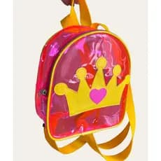 Mini Mochila Infantil Menina Neon Transparente Lancheira Escolar Passeio Colorida Estilosa