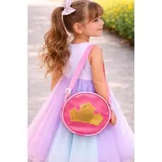 Mini Bag Infantil Aurora – Delicada, Encantadora e Cheia de Estilo! 👑🎒