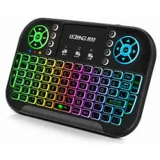 Mini Teclado Controle Bluetooth Smart Tv Tv-box Android Mouse com Led