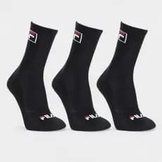 Kit Meia Fila Cano Alto Logo C/ 3 Pares Original