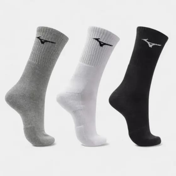 Kit Meia Mizuno Cano Alto Training Pacote com 3 pares Original