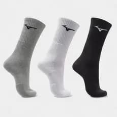 Kit Meia Mizuno Cano Alto Training Pacote com 3 pares Original