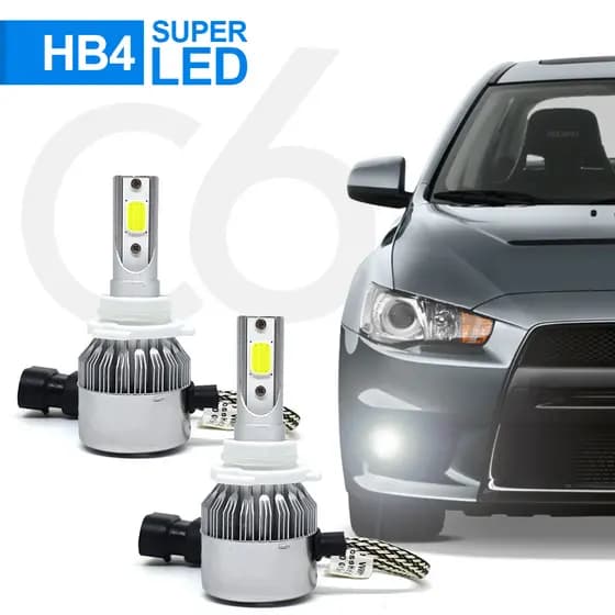 Par Lâmpadas HB4 Farol Milha Chevrolet Celta 2006 2007 2008 2009 2010 Super Led C6 6000k Efeito Xenon