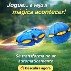 Bola Mágica Transformável com LED – Vira Disco no Ar | Diversão para Crianças e Pets