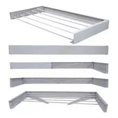Varal Retrátil de Parede Branco Dobrável 60cm - Organização e Praticidade em Qualquer Espaço!