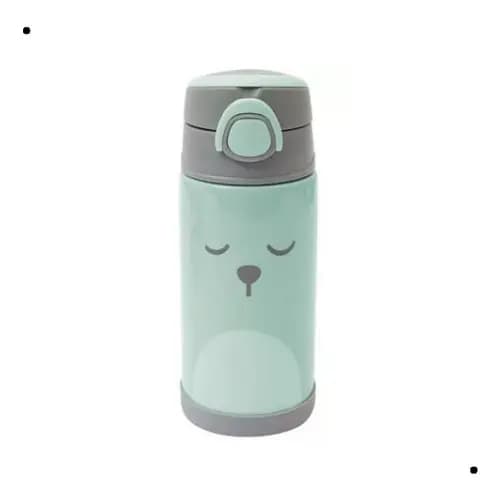 Garrafa Térmica Inox Infantil Canudo De Silicone Gumy 400ml