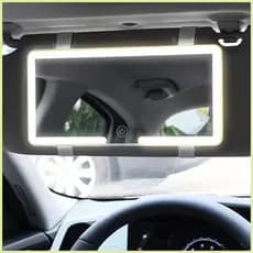 Espelho com led para carro para maquiagem recarregável retrovisor visor Com 3 Modos De Luz