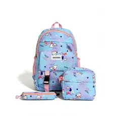 Mochila Escolar Ursinho Kit Compreto Feminina/ Menina /Menino Moda Grande kit Com Lancheia e Estojo Qualidade Premium