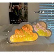 Espelho Tulipa Forma De Nuvem Luz Led DIY Luminaria Nuturna Decoração Do Quarto 20 Pçs Tulipa