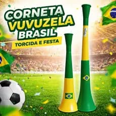 Vuvuzela Corneta  70cm Brasil Som Alto Torcida Copa Do Mundo Festa Estádio Futebol