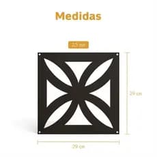 Kit Com 24 Módulos Preto Divisória De Ambiente Biombo 29x29 Cm MDF Decoração Sala Quarto