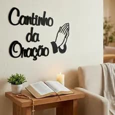 Escrita Decorativa Parede Cantinho da Oração Em Mdf Autocolante Decoração Casa