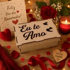 Caixa Mdf Eu Te Amo Presente Dia dos Namorados Lembrancinha