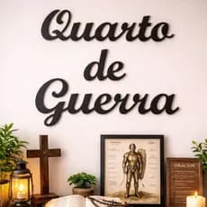 Frase Parede Mdf Quarto de Guerra Decoração