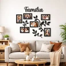 Decoração Sala Quadro de Fotos Porta Retrato Mdf
