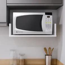 Suporte Suspenso Para Micro-ondas Mdf Branco Prateleira