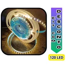 Fita 120 Led 3528 Neutro 4000k e Frio 6000k 12v Ip20 5 metros