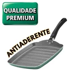 Frigideira Grill Verde Teflon 24 cm Antiaderente Design Moderno Alta Qualidade