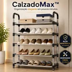 Sapateira Organizadora 5 Andares Multiuso Compacta Resistente15 Pares de Calçados