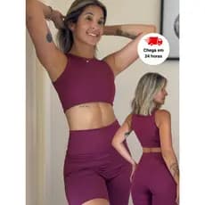 Conjunto Fitness Academia Top Regata  + Shorts