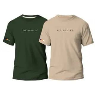 Kit 2 Camiseta Los Angeles Unissex – Estilo Casual, Conforto para o Dia a Dia, Várias Cores