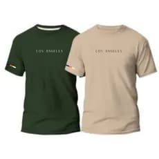 Kit 2 Camiseta Los Angeles Unissex – Estilo Casual, Conforto para o Dia a Dia, Várias Cores