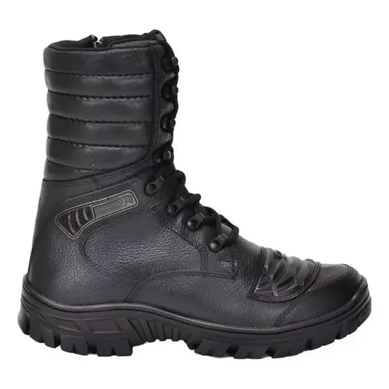 "Bota Coturno Militar Tático Masculino Zíper Lateral BM 5188 Leve Confortável Antiderrapante"