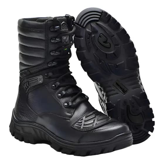 Coturno Ataque Pro Rider Motociclista Militar Tátic3 com CA - B3ta Cour3 Antiderrapante Proteçã3 Canela BM Brasil