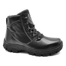 Bota Cano Curto Borzeguim Zíper Extra Leve Ortopédica Bm 5185