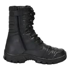 Coturno Ataque Rider Motociclista Militar Tático com CA - Bota Couro Resistente Antiderrapante BM Brasil
