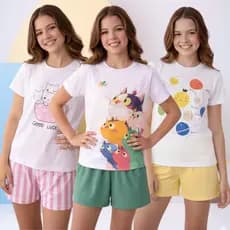 Pijama Feminino Infantil e Juvenil