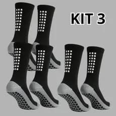 Kit 3 Pares De Meias Antiderrapantes Respiráveis Esportiva Conforto E Estabilidade