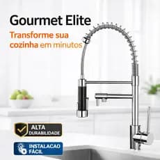 Torneira Cozinha Mesa Ducha Extensível Inox Design Moderno Alta Durabilidade
