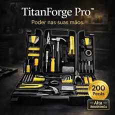 Jogo Ferramentas Com Maleta 200 Pecas Kit Completo Multifuncao Organizado Resistente Preto