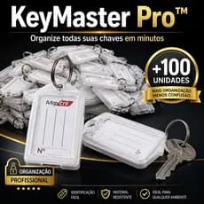 Kit 100 Etiquetas Chaveiro Identificador Organizador Uso Residencial Comercial