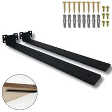 Par Suportes de Parede 35cm p/ Prateleira Invisível Estilo Moderno Estrutura Aço Carbono Reforçado