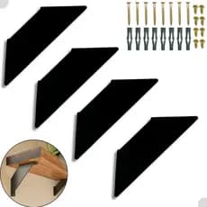 Kit 4 Suportes Prateleira Mão Francesa Formato Trapézio Aço de Alta Resistência Estilo Moderno