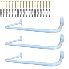 Kit 3 Araras cabideiro para roupas 60cm Resistente Loja Closet Organizado  Steel Prime