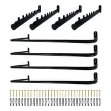 Kit Quatro Araras 80cm + Araras Rt Cabideiros Fixo De Parede Loja