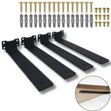 Kit 4 Suportes De Prateleira 25cm Invisível Inverso Mão Francesa Resistente Aço