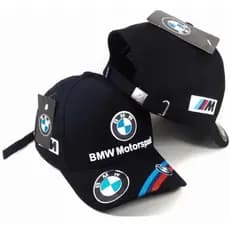 Boné Aba Curvada Masculino e Feminino Esportivo Automotivo B-M-W Motor Sport Aba Curva