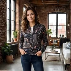 Casaco Blusa Suplex flanelado leve Feminino Inverno