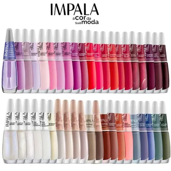 Esmalte Impala Kit com Cores sortidas Lançamentos - Unhas Perfeitamente Cuidadas para Mãos e Pés